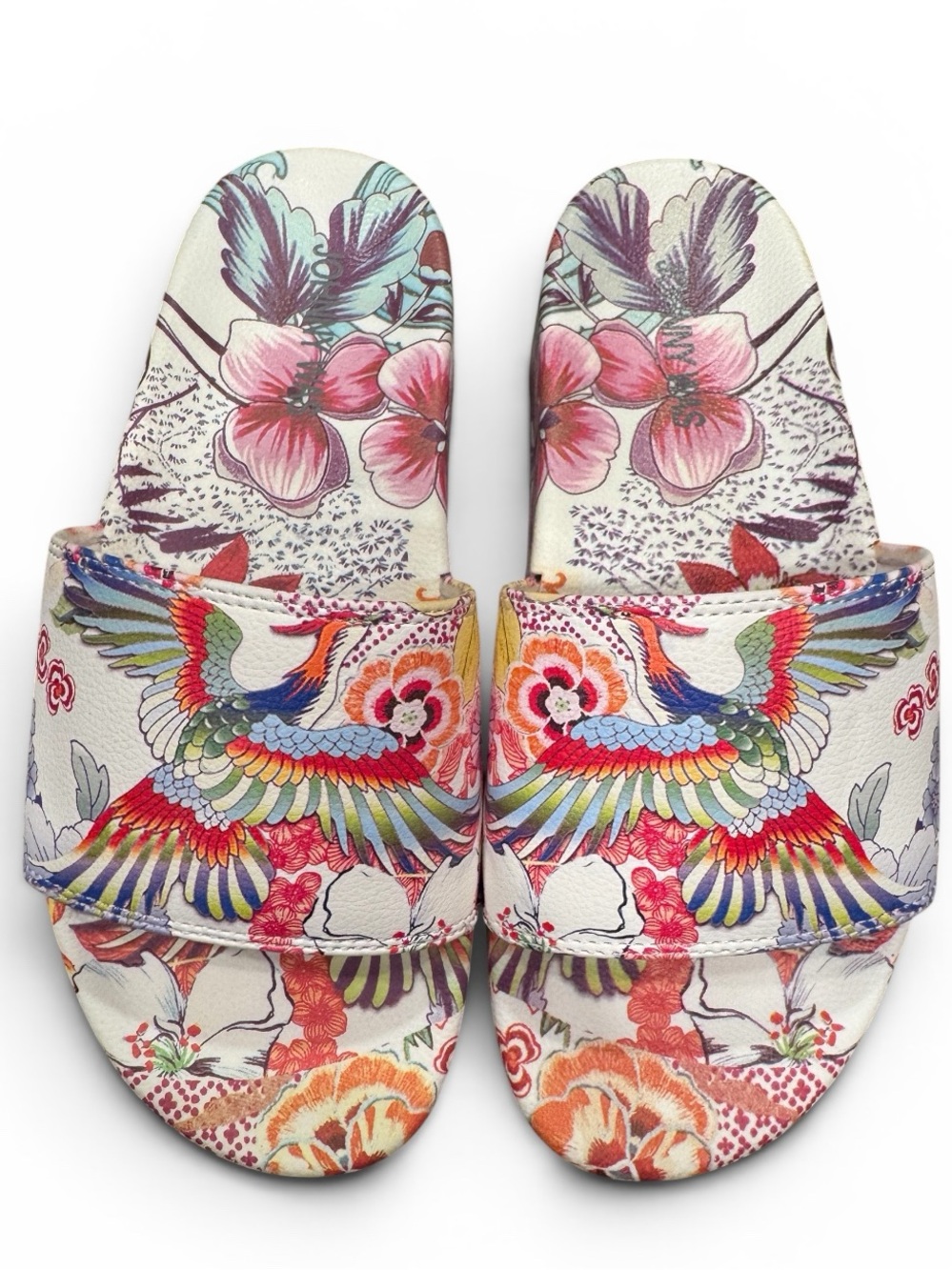 Johnny Was Slides, McDreamer Platform Floral Tropical Print Size 7 - Picture 7 of 14